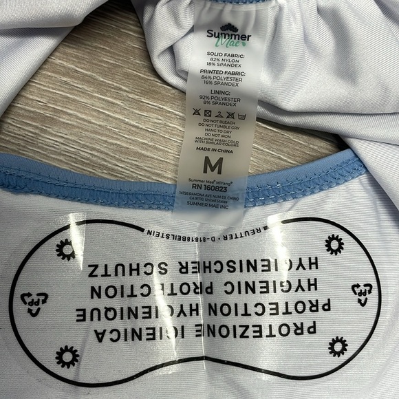 NWT Summer Mae Maternity Tankini Swimsuit Ruffle V-neck Ruched Tie Sides M - Picture 11 of 16